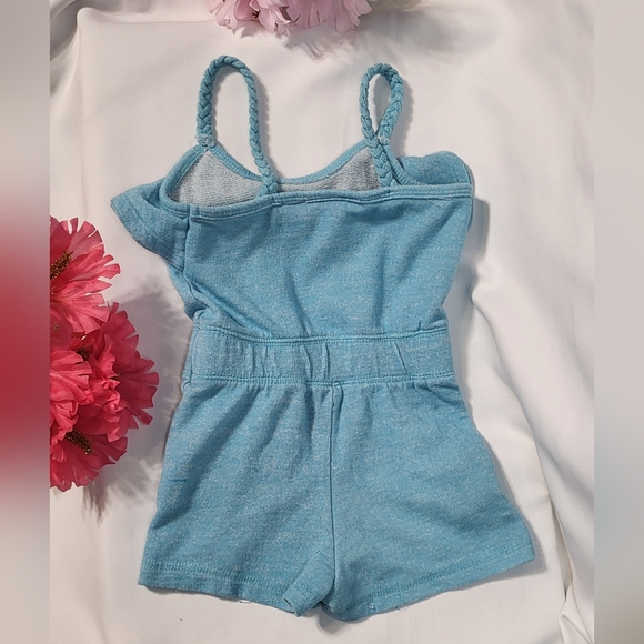 Shampoo Girls Blue Ruffle Sleeveless Romper Size 4 GUC - Picture 4 of 5